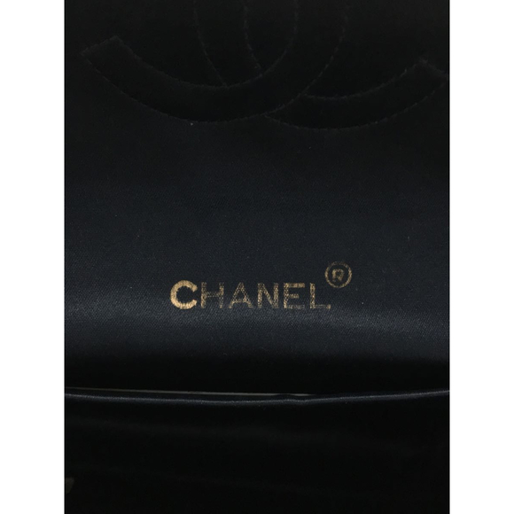 Chanel Plain Silk Chain Shoulder Bag Black - Picture 3 of 6